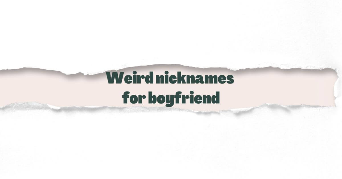 Weird nickname for boyfriend