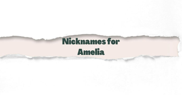 Nicknames for Amelia