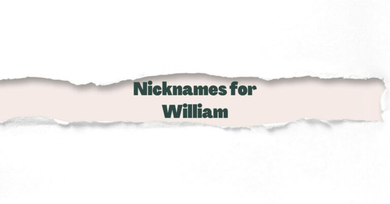 Nicknames for William