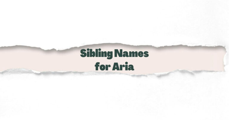 Sibling Names for Aria