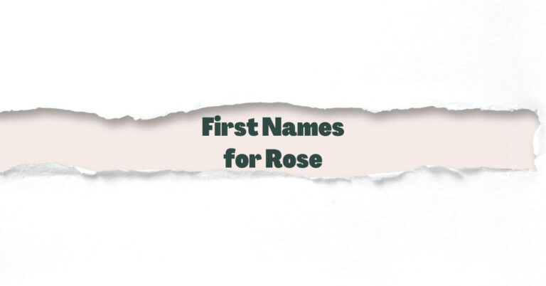 First Names For Rose