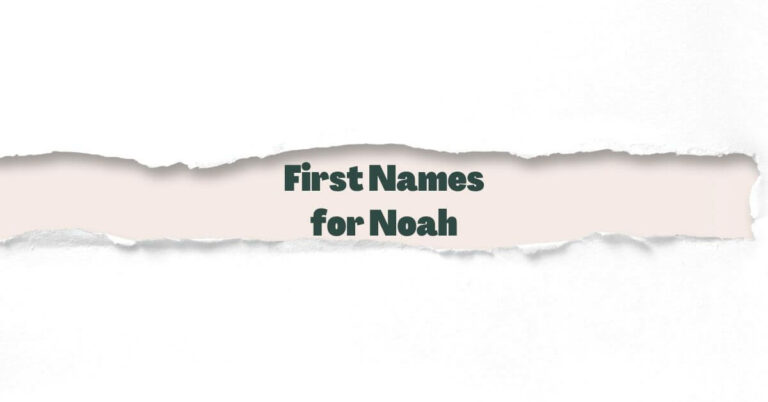 First Name For Noah